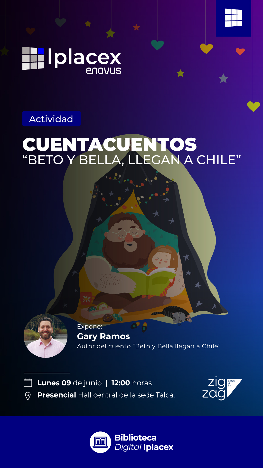 📖 Invitación: Cuentacuentos "Beto y Bella llegan a Chile" 📖